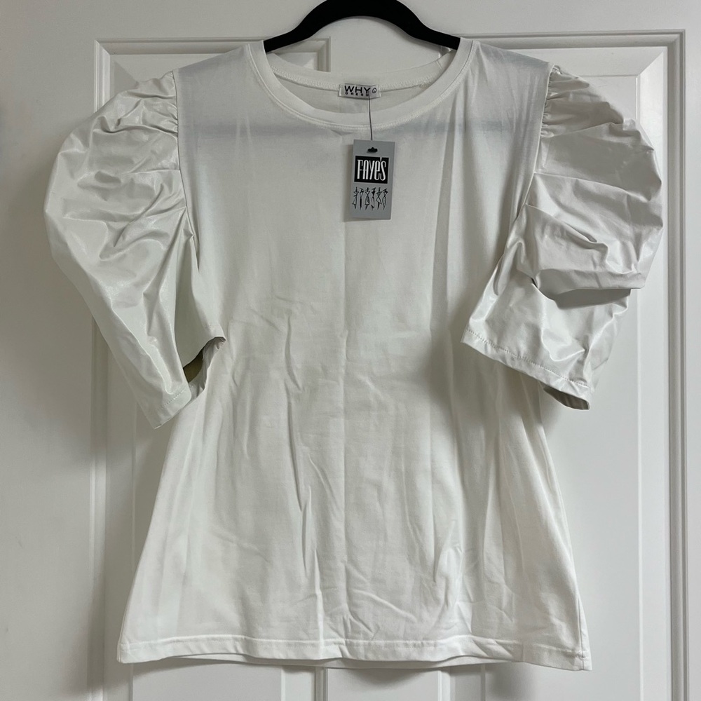 Why Dress White Short Sleeve Top